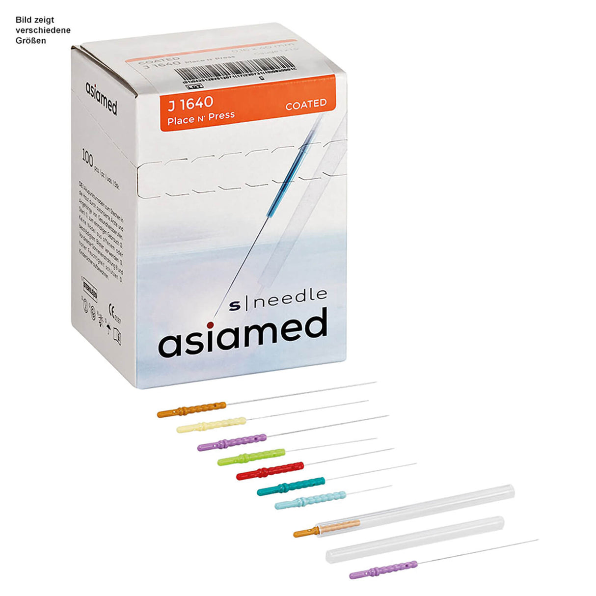 asia-med GmbH S-Needle J-Type 2530 Place N'Press Akupunkturnadeln 0,25 x 30mm (100 Stck.)