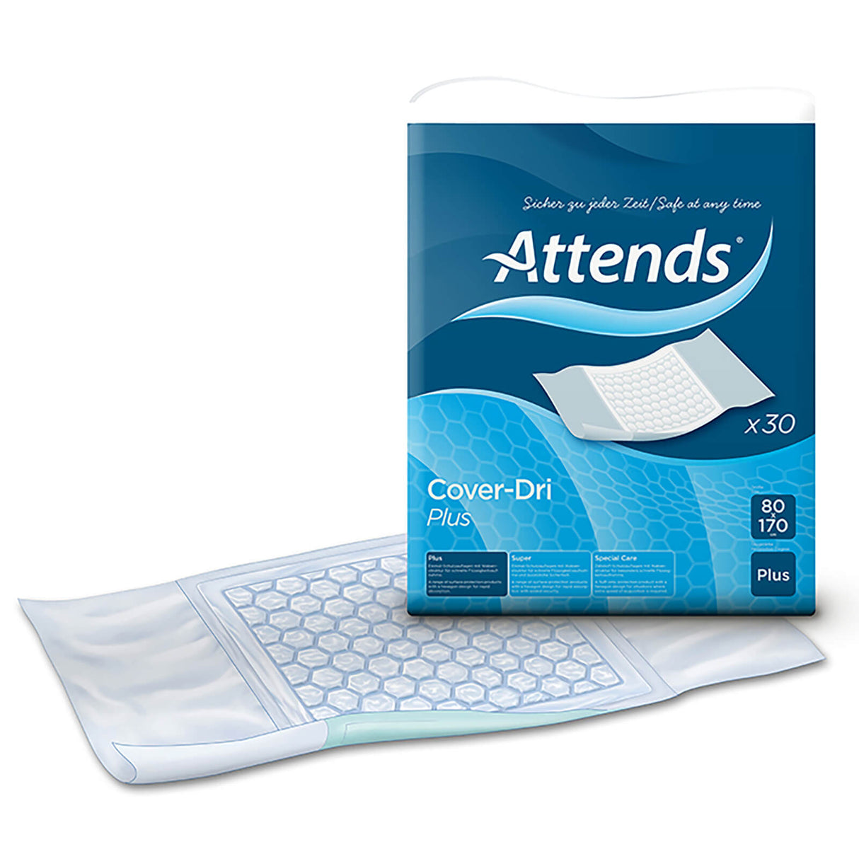 Attends GmbH Attends Cover-Dri Plus 80 x 170 cm Krankenunterlagen (4 x 30 Stck.)