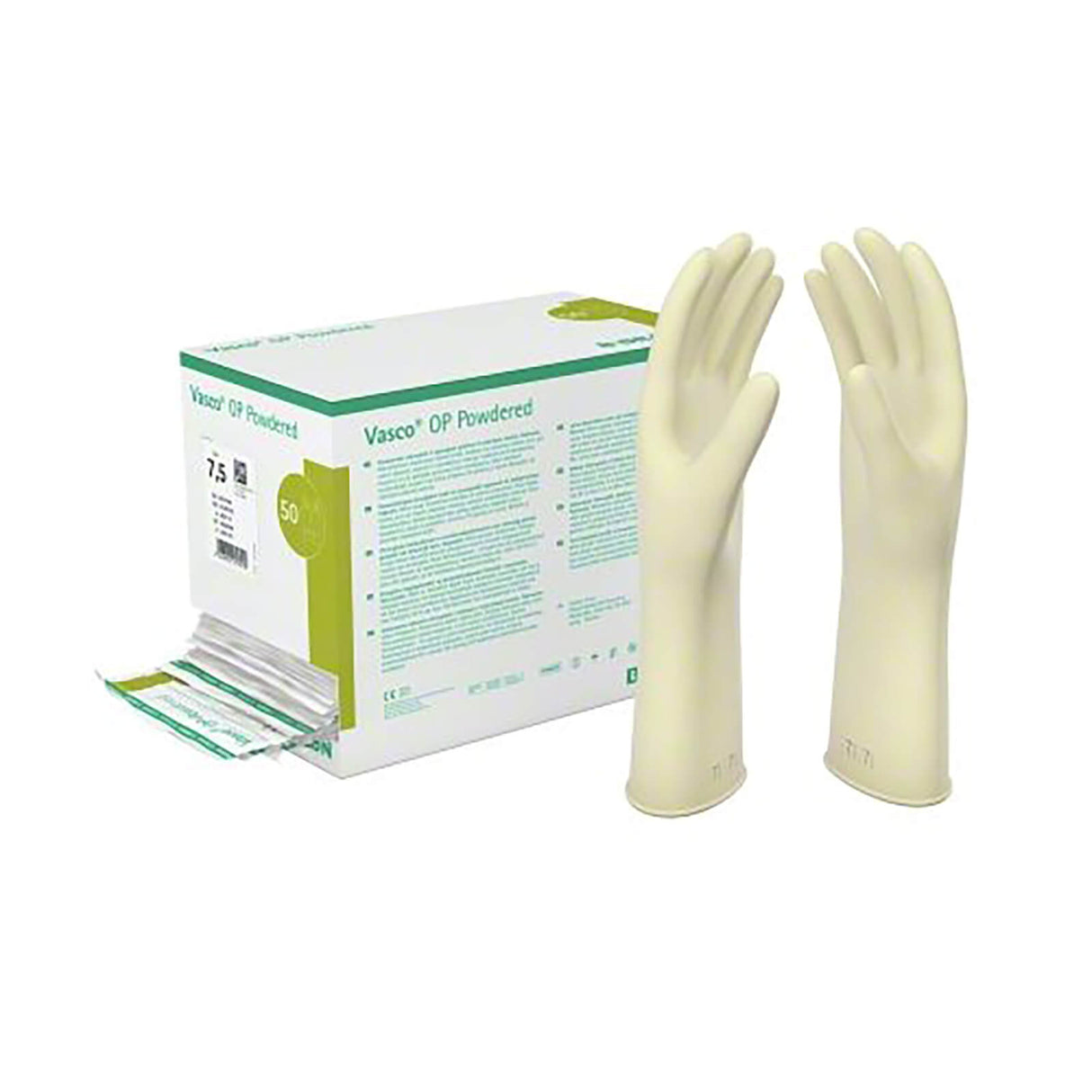 B.Braun Vasco OP powdered OP-Handschuhe Latex, steril 50 Paar