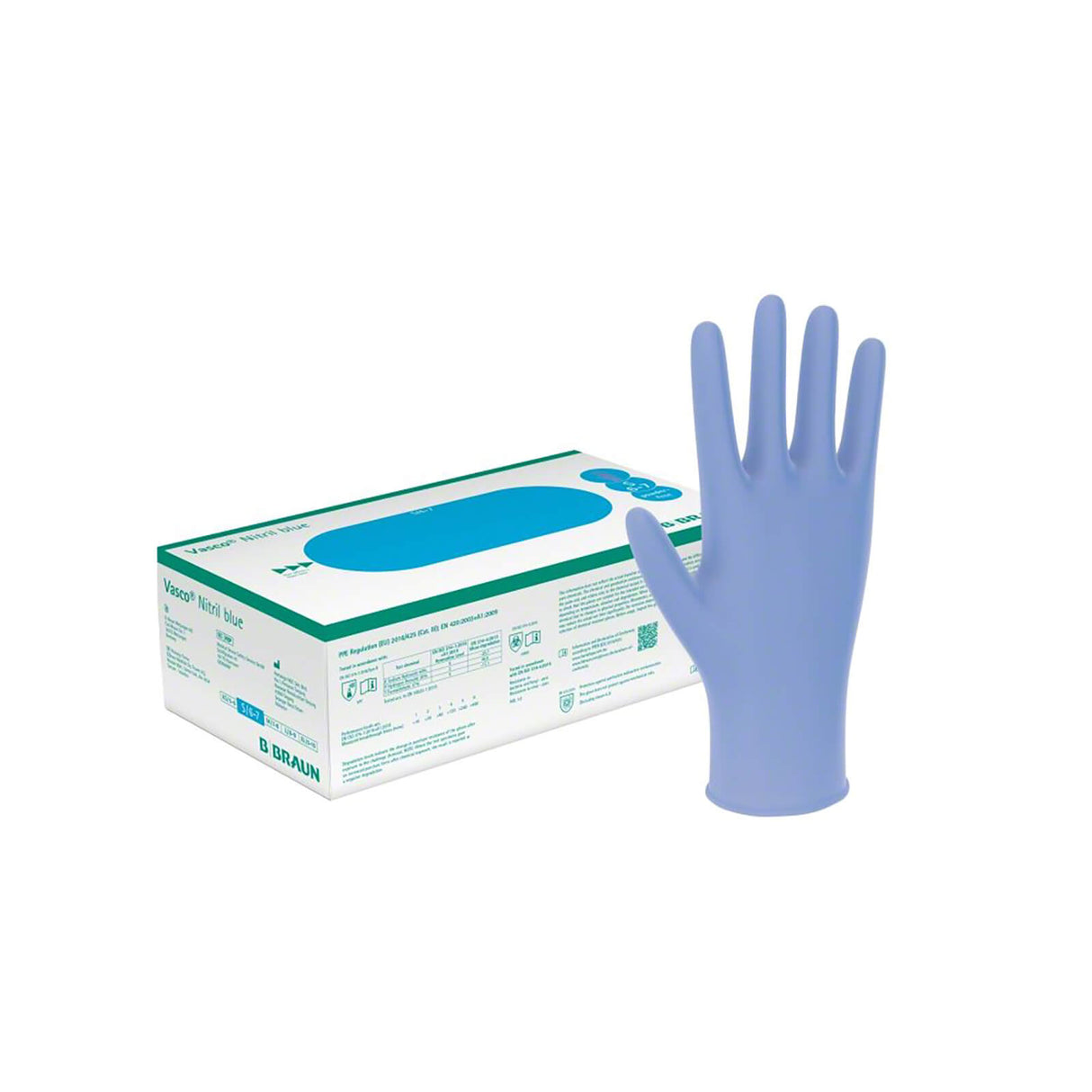 B.Braun Vasco Nitril white U.-Handschuhe, PF, Gr. L, unsteril (150 Stck.)