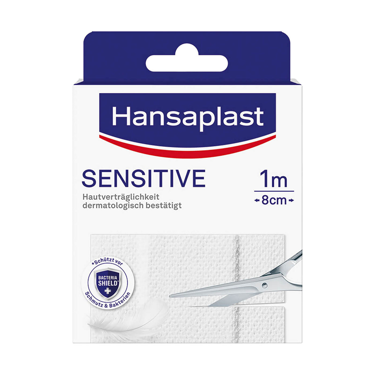 Beiersdorf Hansaplast Sensitive Wundschnellverband weiß, 1 m x 8 cm