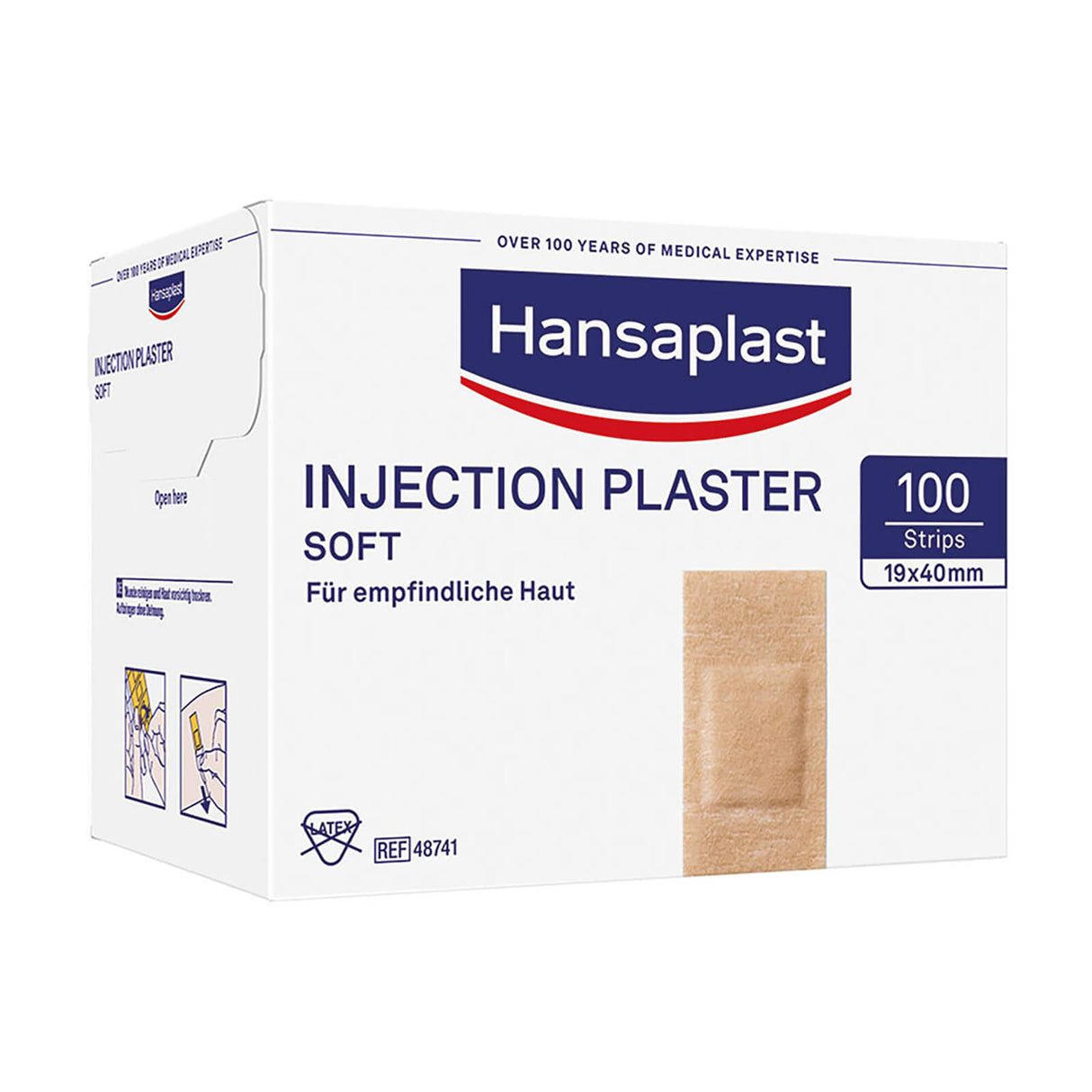 Beiersdorf Hansaplast Soft Injektionspflaster hautfarben, 1,9 x 4 cm (100 Stck.)