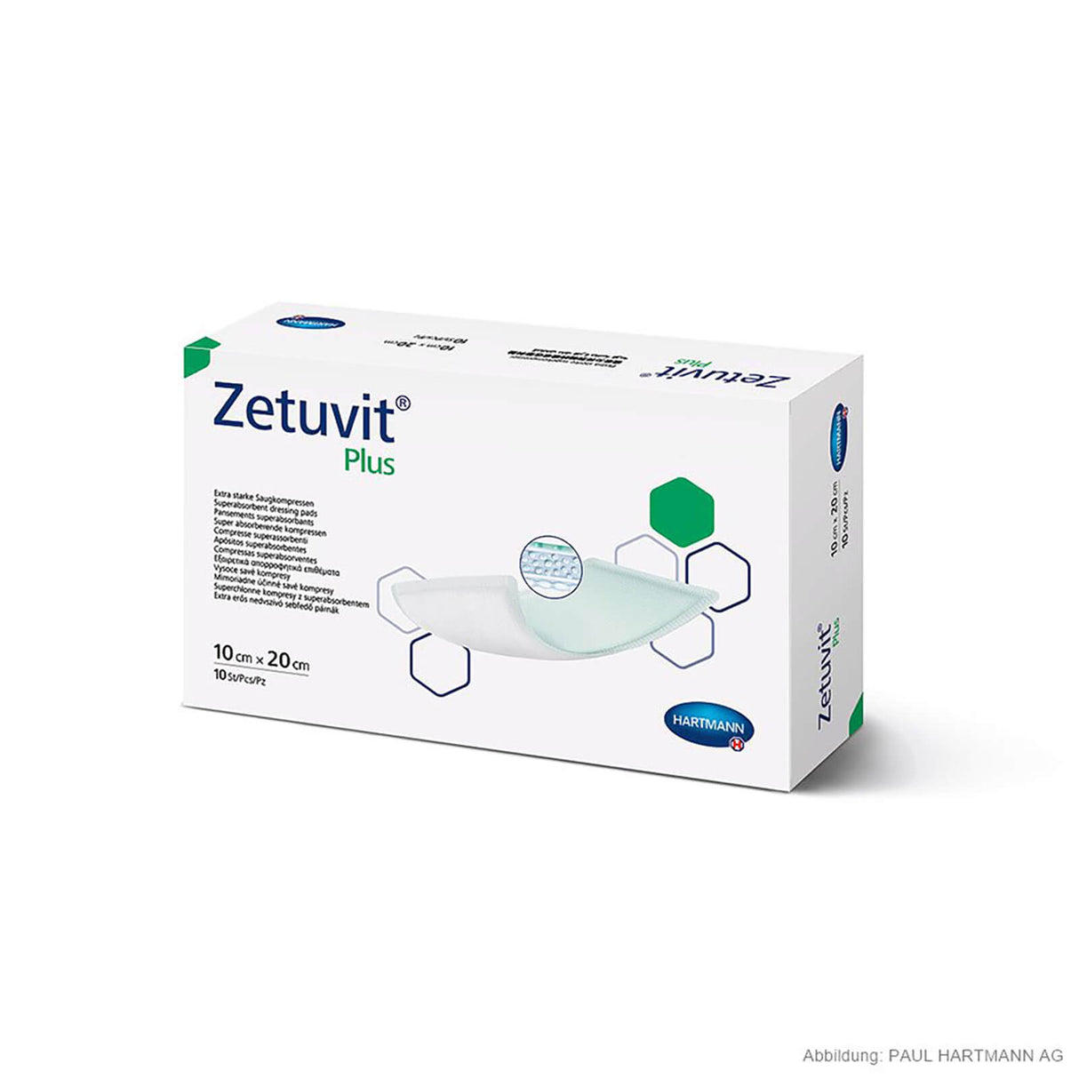 Hartmann Zetuvit Plus Saugkompressen steril 10 x 20 cm (10 Stck.)