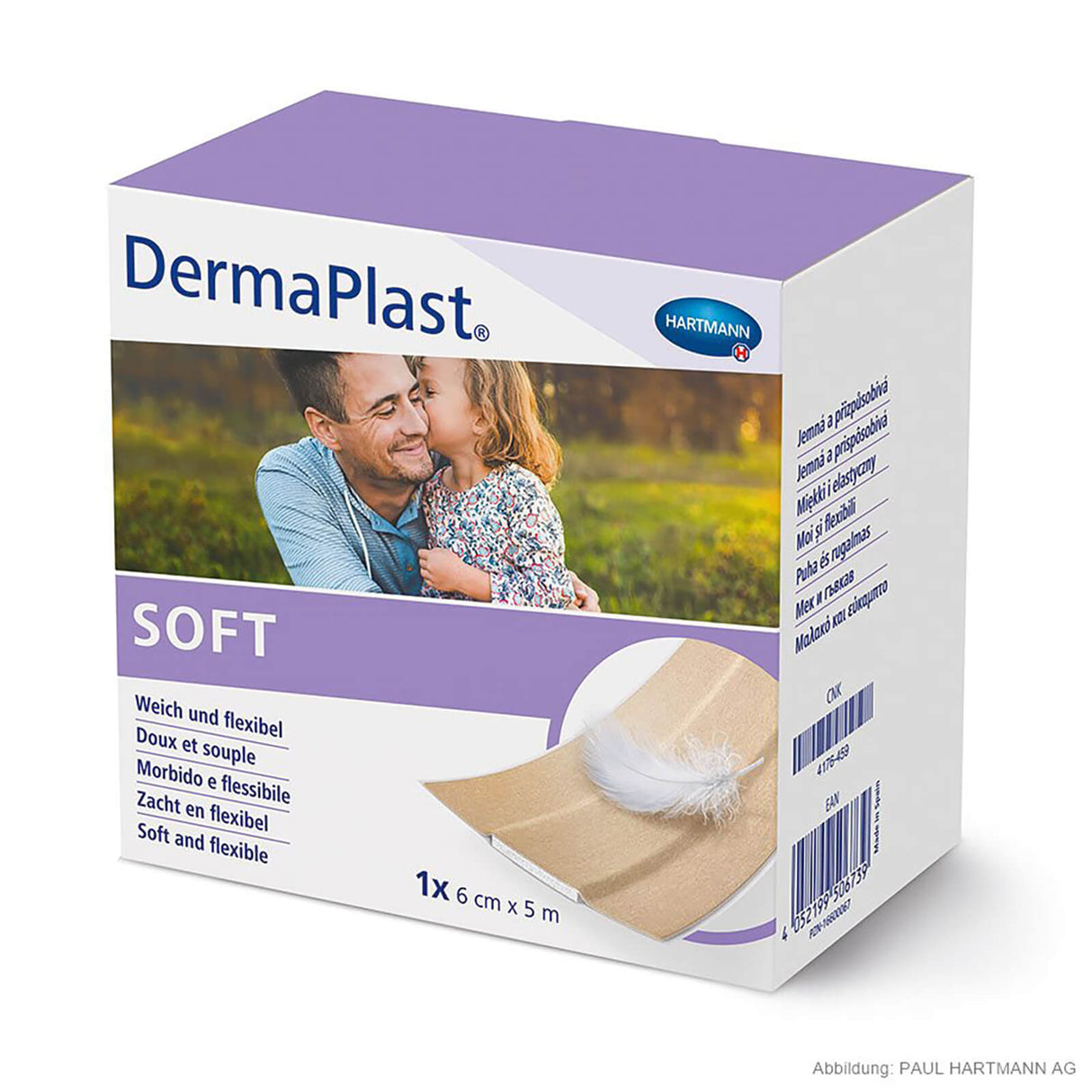 Hartmann DermaPlast soft Wundpflaster 5 m x 6 cm