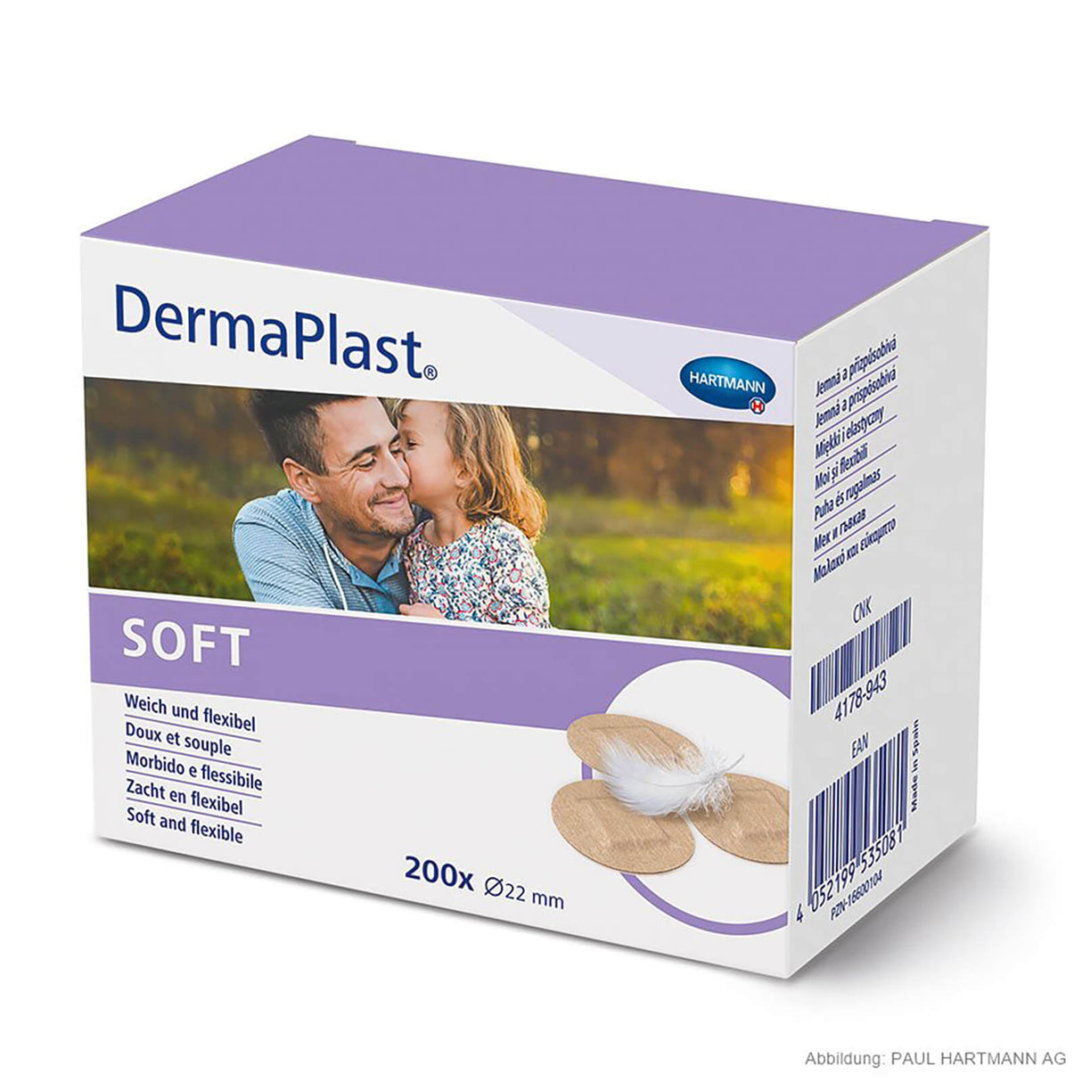 Hartmann DermaPlast soft Wundpflaster Ø 22 mm (200 Stck.)