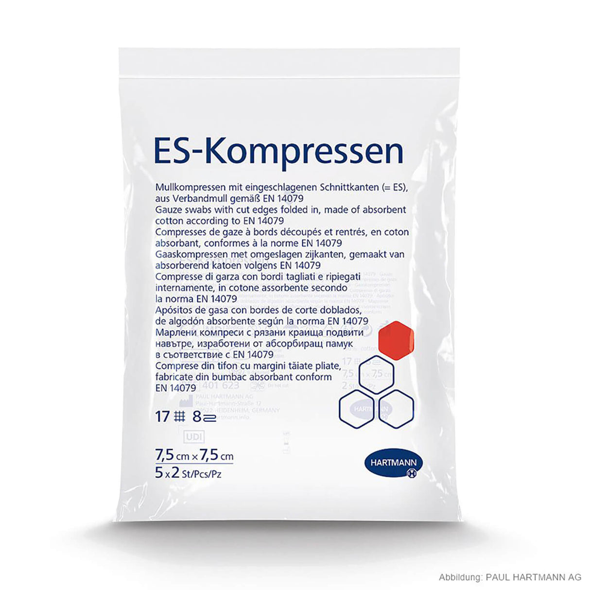 Hartmann ES-Kompressen steril 8-fach (5 x 2 Stck.)