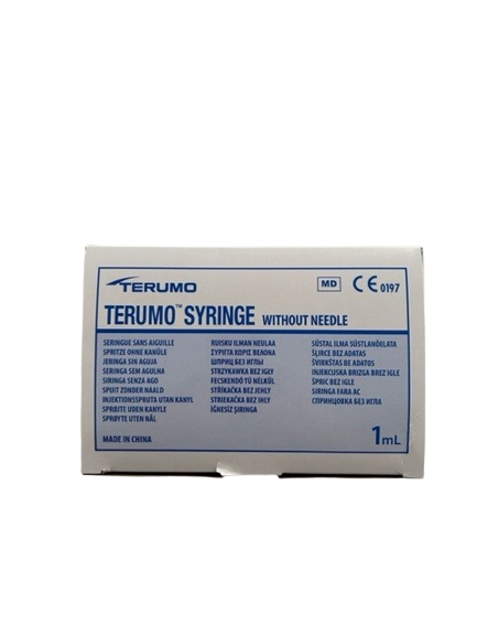 Terumo Tuberkulinspritze 1 ml, ohne Kanüle, 100 Stück