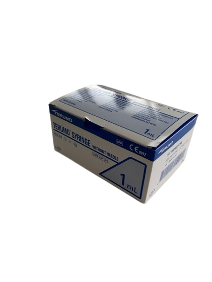 Terumo Tuberkulinspritze 1 ml, ohne Kanüle, 100 Stück