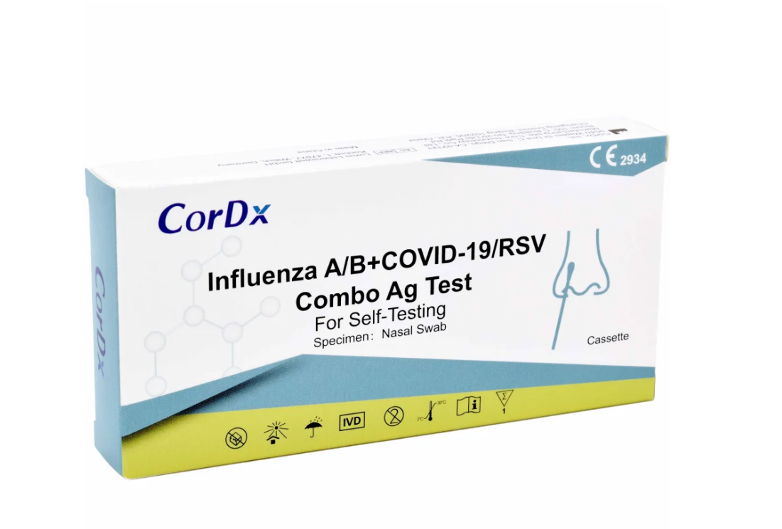 CorDx RSV, Influenza A + B und Covid-19 Combo Ag Kombitest