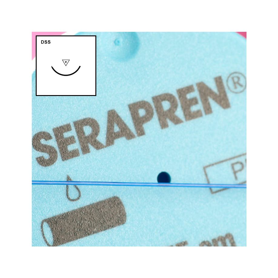 Nahtmaterial SERAPREN blau 2 DSS-18 2D 3/0