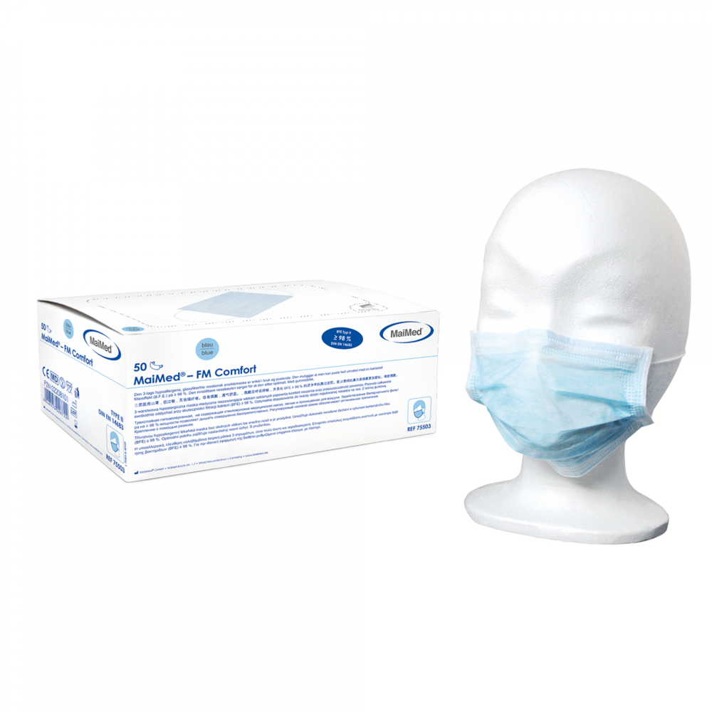 MaiMed® FM Comfort OP-Mundschutz, mit Gummizug 50 Stck.