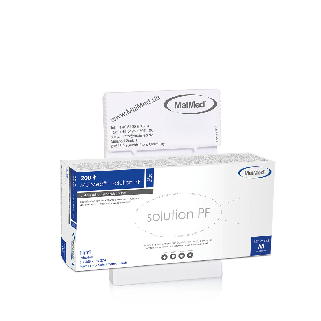 MaiMed® Wandhalter für Handschuhboxen, selbsthaftendes Klebeband 1 Stck.