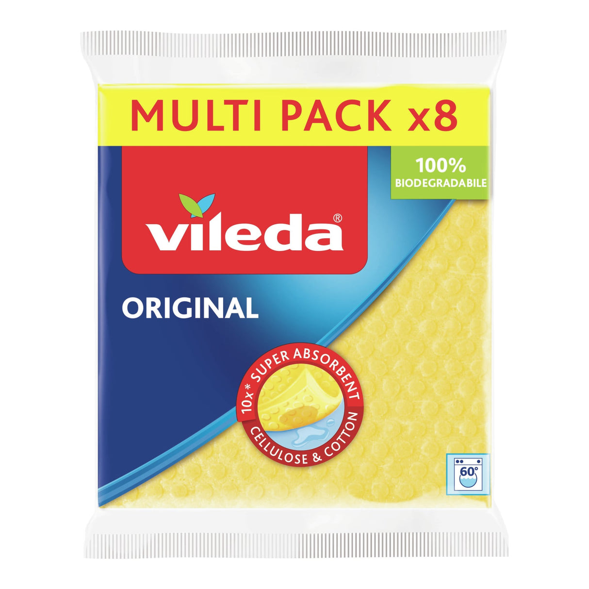 Vileda Professional Aqua Original Schwammtuch – waschbar, stark saugfähig