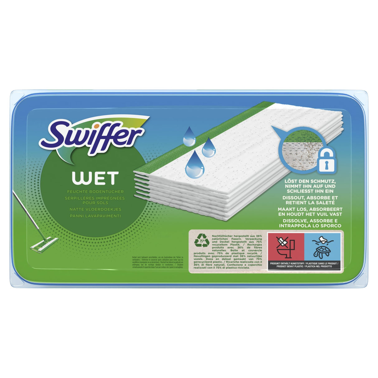Swiffer Wet Wischtücher Nachfüllpackung mit Schrubbstreifen – Ansicht 7