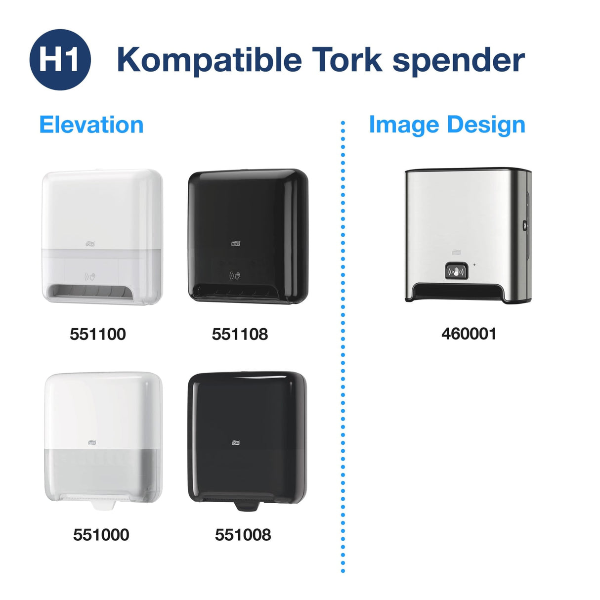 Tork Matic Handtuchrollen H1, 2-lagig, blau, 150 m/Rolle – Ansicht 5