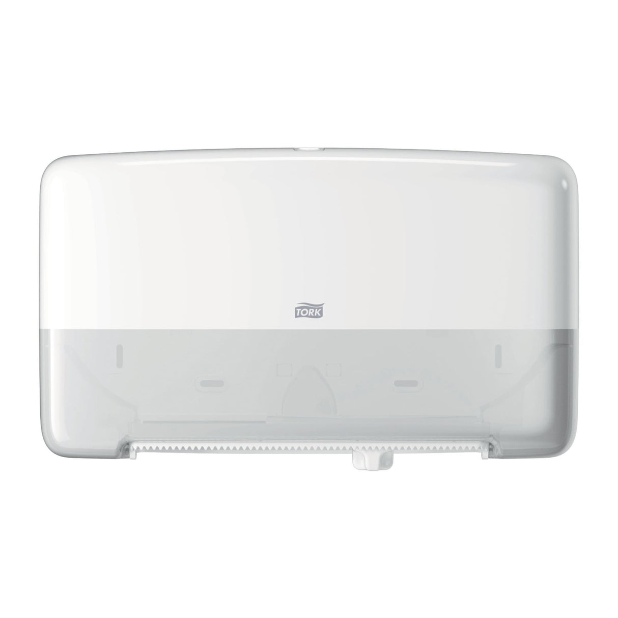 Tork Elevation Doppelrollenspender T2 für Mini Jumbo Toilettenpapier, mit Sichtfenster und Rollenbremse