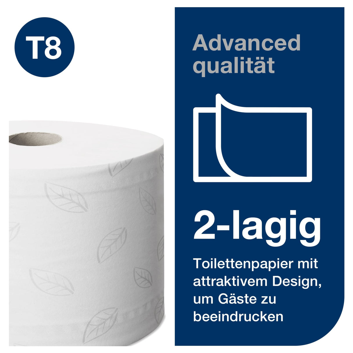 Tork SmartOne Toilettenpapier T8, 2-lagig, weiß – für Einzelblattentnahme – Ansicht 3