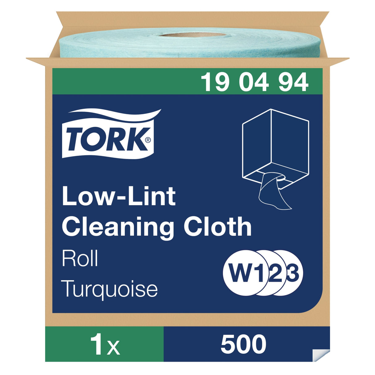 Tork Fusselarme Reinigungstücher, 1-lagig, blau, W1/W2/W3