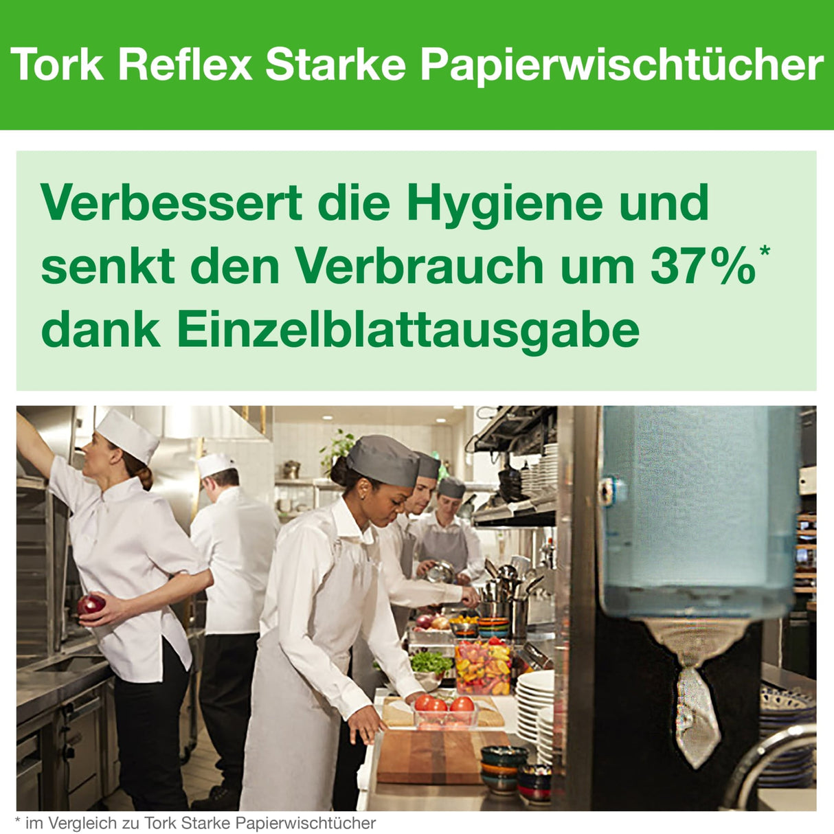 Tork Reflex Papierwischtuch, 1-lagig, weiß, für Innenabrollungsspender – Ansicht 3
