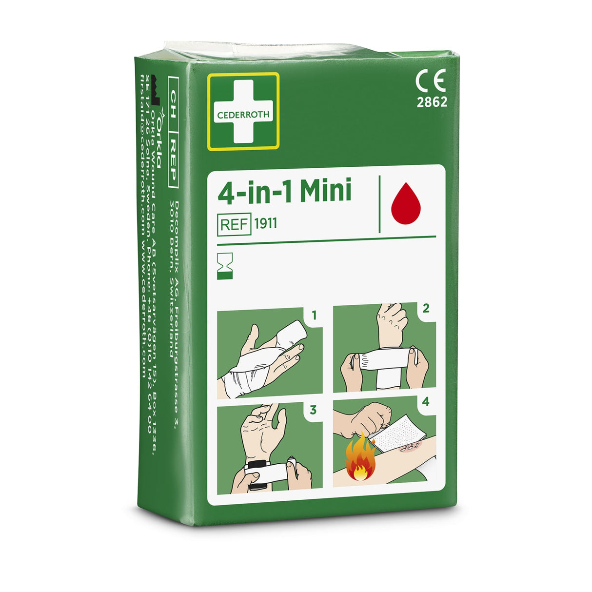 Cederroth 4-in-1 mini Blutstiller Wundverband-Set für Finger und Zehen – Ansicht 2