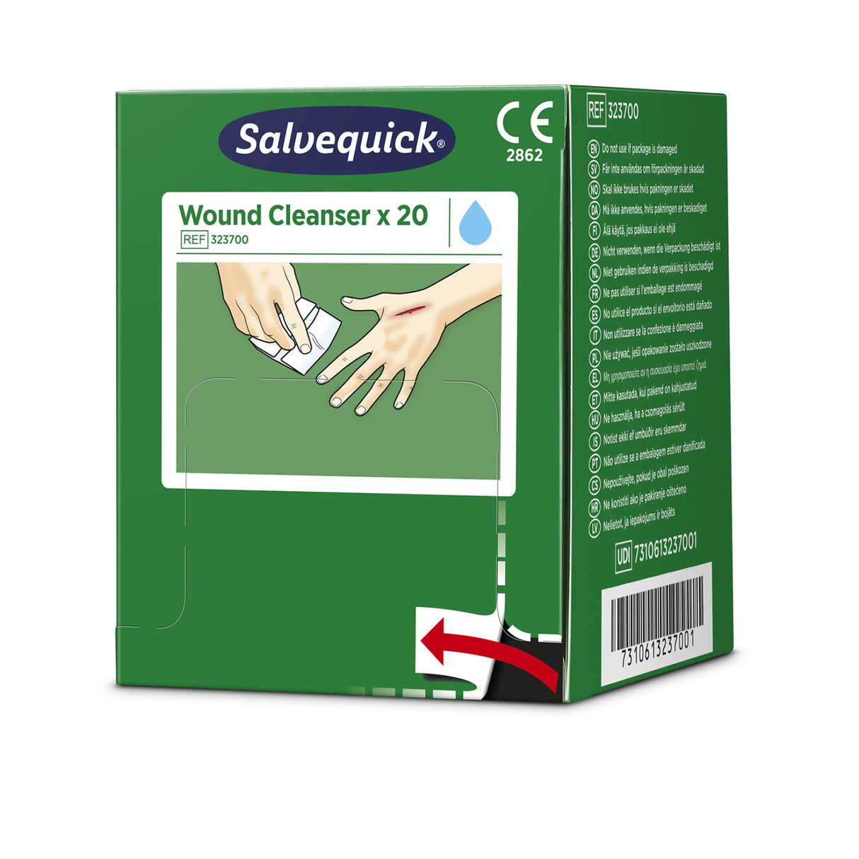 Cederroth Salvequick Wundreiniger, steril einzeln verpackt – Ansicht 3