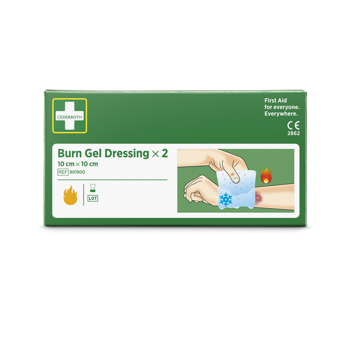 Cederroth Burn Gel Dressing Verband, kühlend, 10 x 10 cm – Ansicht 4