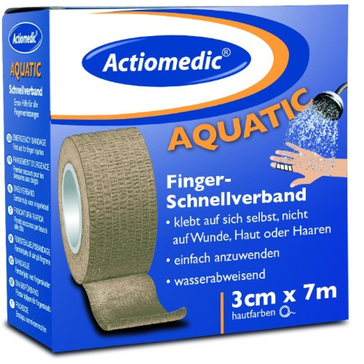 Actiomedic AQUATIC Schnellverband, wasserabweisend und elastisch – für kleine Fingerverletzungen – Ansicht 2