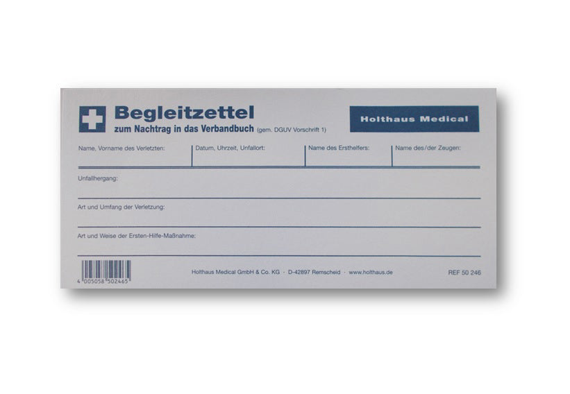 Holthaus Medical Begleitzettelblock, selbsthaftend, 25 Blatt – Ansicht 2