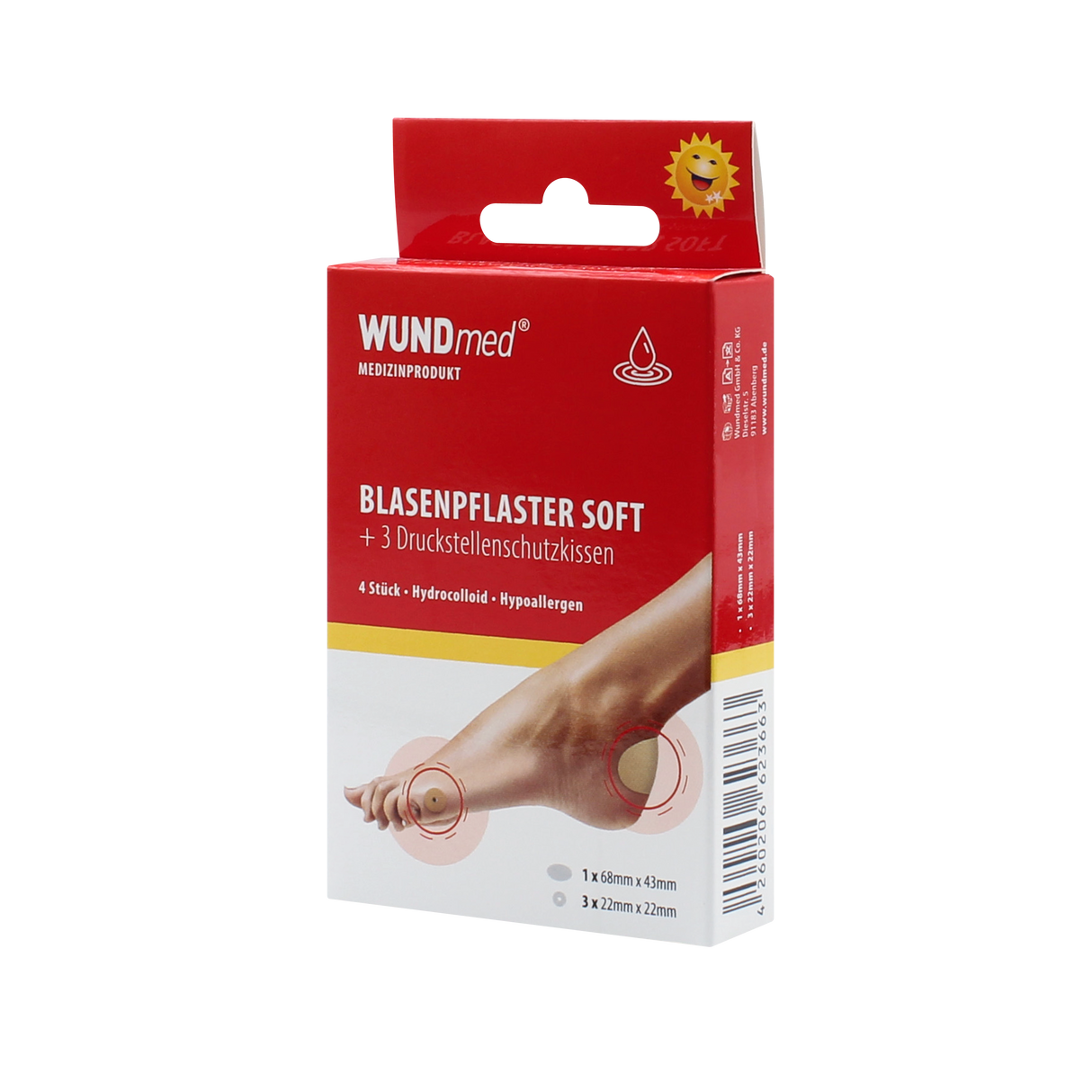 WUNDmed Chemoplast Blasenpflaster-Set mit Druckschutzstellenkissen – Ansicht 2