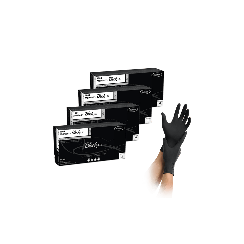maimed latex handschuhe schwarz Maimed Black – medizinbedarf.eu