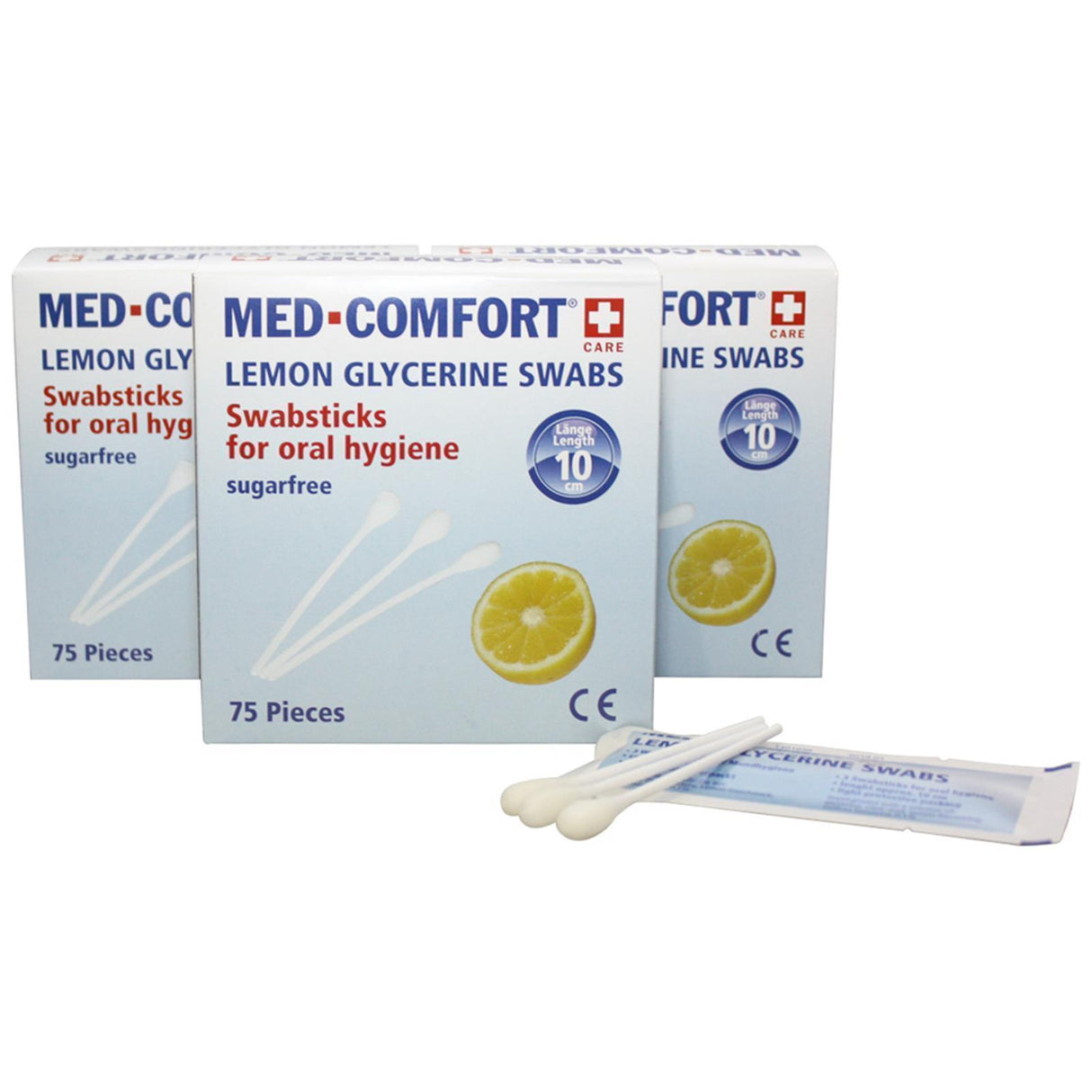 AMPri Lemon Glycerin Wattestäbchen für Mundhygiene 75 Stück