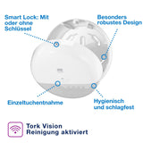 Tork SmartOne Toilettenpapierspender T8, robust mit Diebstahlschutz und Einzelblattausgabe – Ansicht 2