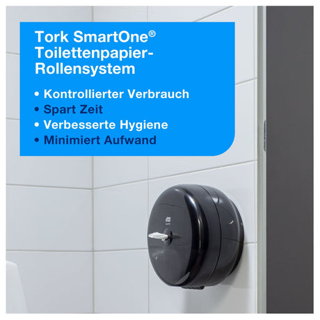 Tork SmartOne Toilettenpapierspender T8, robust mit Diebstahlschutz und Einzelblattausgabe – Ansicht 12