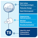 Tork SmartOne Toilettenpapierspender T8, robust mit Diebstahlschutz und Einzelblattausgabe – Ansicht 13