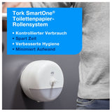 Tork SmartOne Mini Toilettenpapierspender T9, kompakt mit Einzelblattausgabe – Ansicht 2