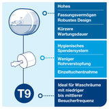 Tork SmartOne Mini Toilettenpapierspender T9, kompakt mit Einzelblattausgabe – Ansicht 3