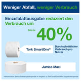 Tork SmartOne Mini Toilettenpapierspender T9, kompakt mit Einzelblattausgabe – Ansicht 4