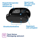 Tork SmartOne Mini Doppelrollenspender T9, Einzelblattausgabe für durchgehende Papierversorgung – Ansicht 10