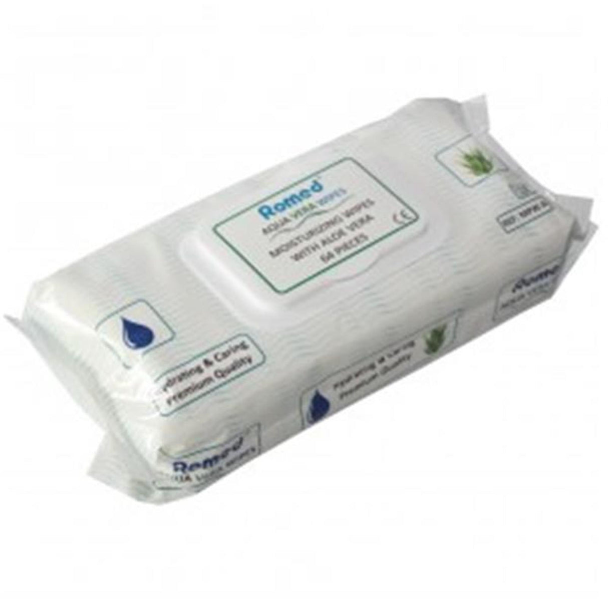 Romed Aqua Vera Wipes Feuchttücher 64 Stück mit Aloe Vera