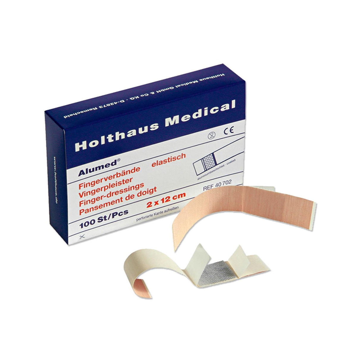 Holthaus Alumed Fingerverband 100 Stück 2 x 12 cm