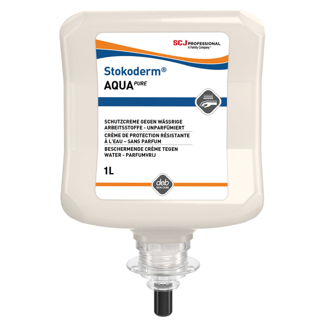Stokoderm AQUA PURE Hautschutzcreme, parfümfrei – Schutz bei Feuchtarbeit