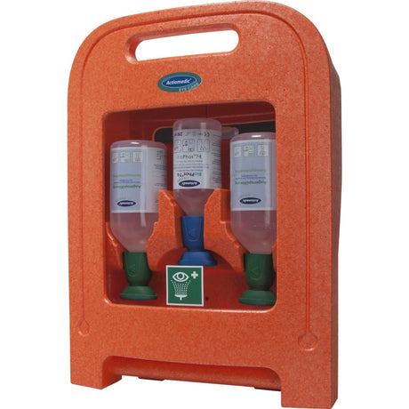 Actiomedic EYE CARE Medi2Protect I Augenspülstation – mit Sichtfenster und Wandhalterung