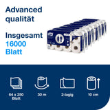 Tork Kleinrollen Toilettenpapier T4 Advanced, 2-lagig, weiß – 250 Blatt/Rolle – Ansicht 2