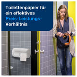 Tork Kleinrollen Toilettenpapier T4 Advanced, 2-lagig, weiß – 250 Blatt/Rolle – Ansicht 3