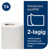 Tork Kleinrollen Toilettenpapier T4 Advanced, 2-lagig, weiß – 250 Blatt/Rolle – Ansicht 4