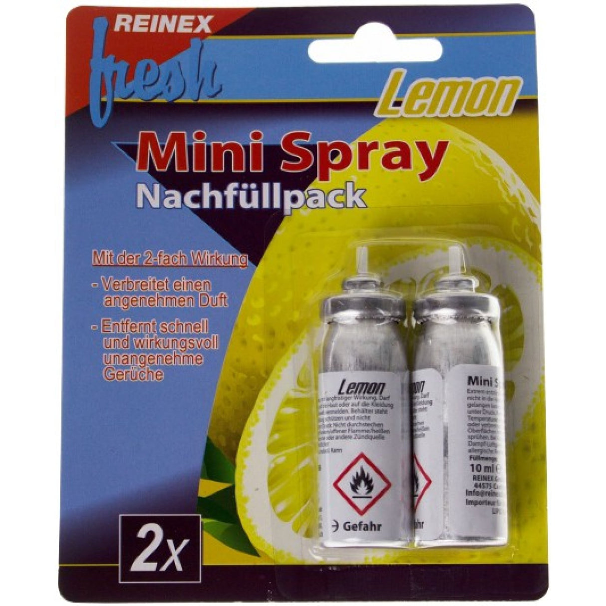 Reinex fresh Mini Spray Nachfüllpack – Duftspray-Nachfüller gegen unangenehme Gerüche – Ansicht 2