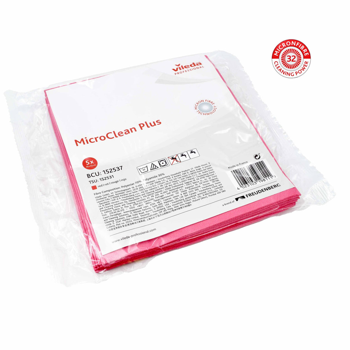 Vileda Professional MicroClean Plus Microfasertuch – 32-fach gesplittete Faser für Profi-Reinigung – Ansicht 11