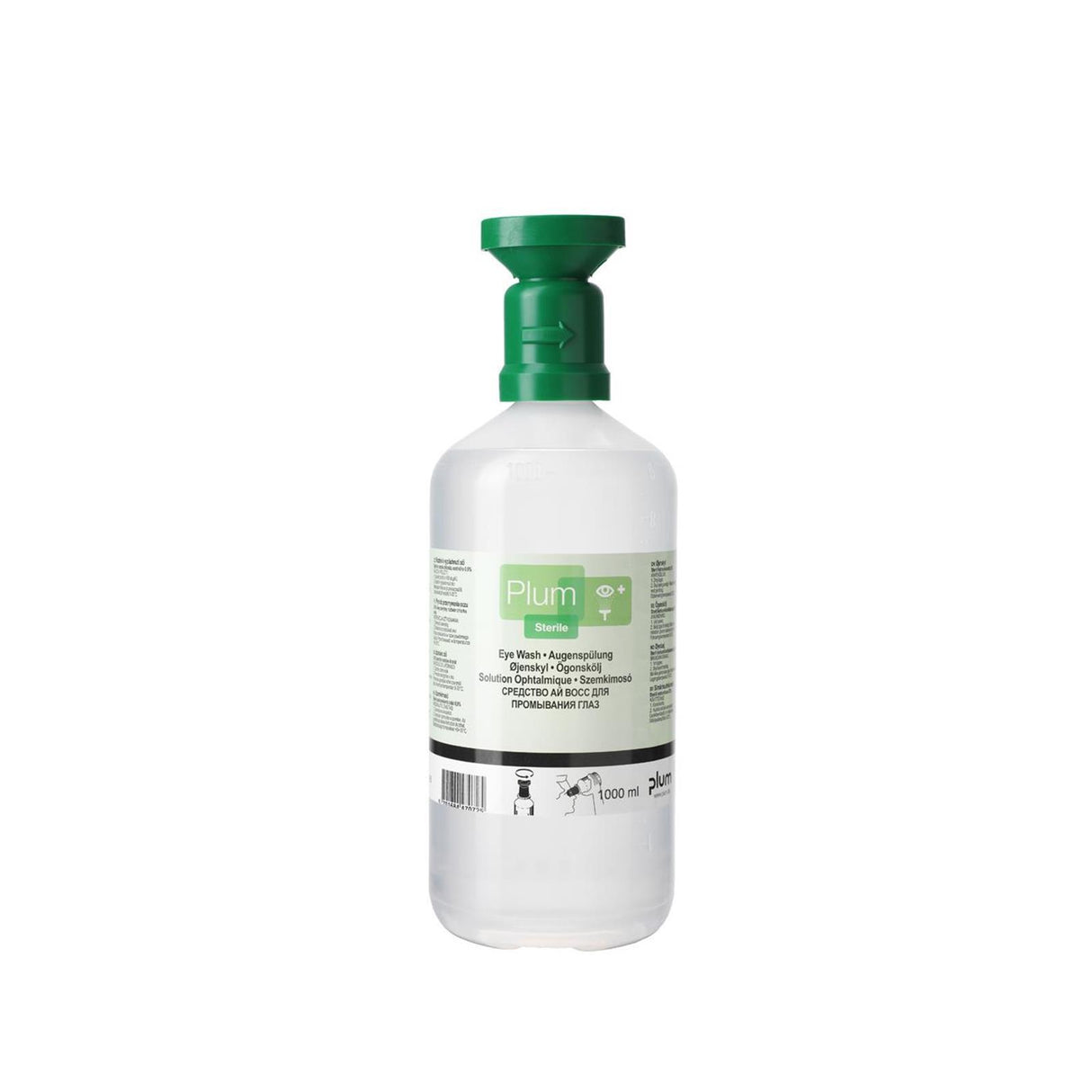 Plum Augenspüllösung PH neutral mit Anwendungsaufsatz 500 ml