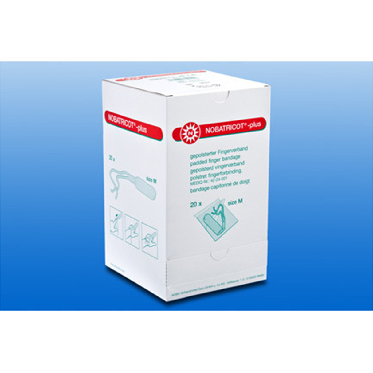 NOBA Nobatricot plus gepolsterter Fingerverband 20 Stück Gr. M
