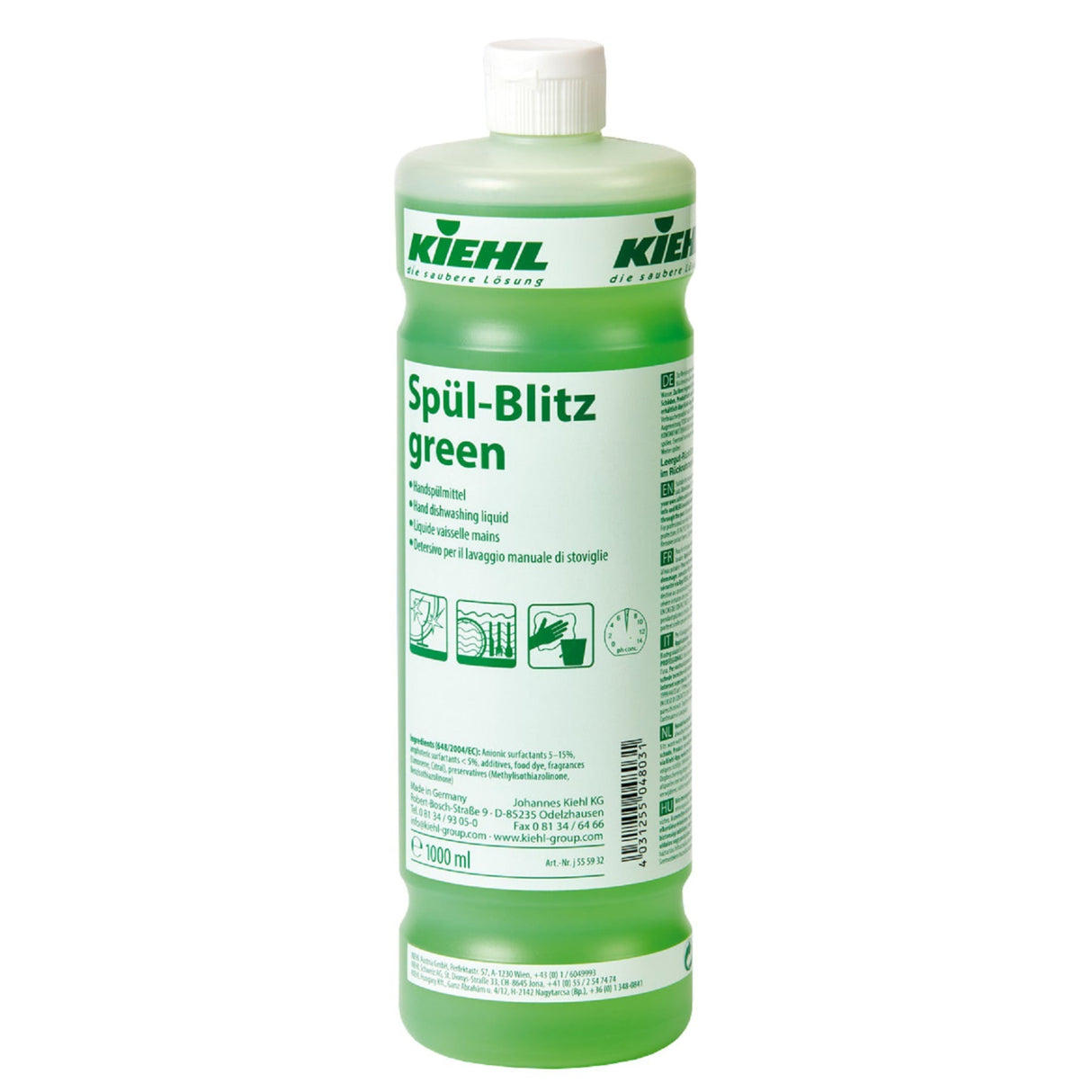Kiehl Spül-Blitz green Handspülmittel – 1 Liter Flasche